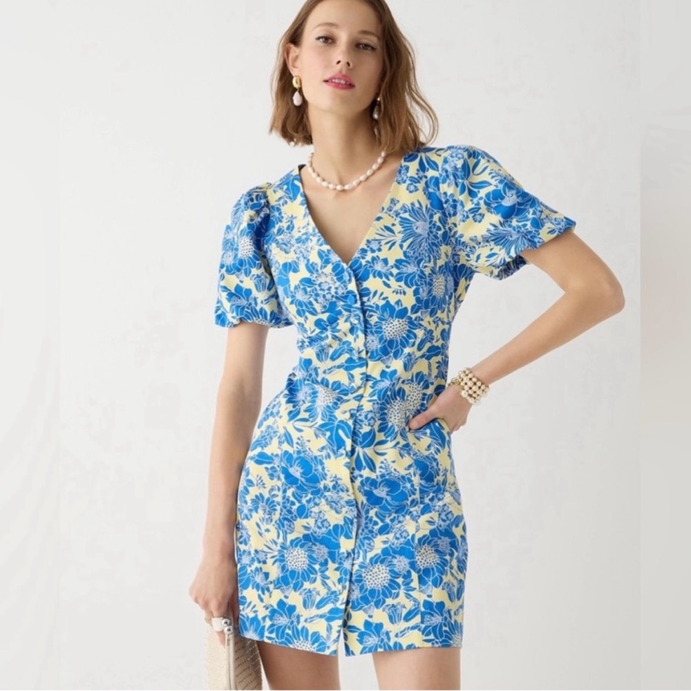 J. Crew blue Floral Dress -NWT